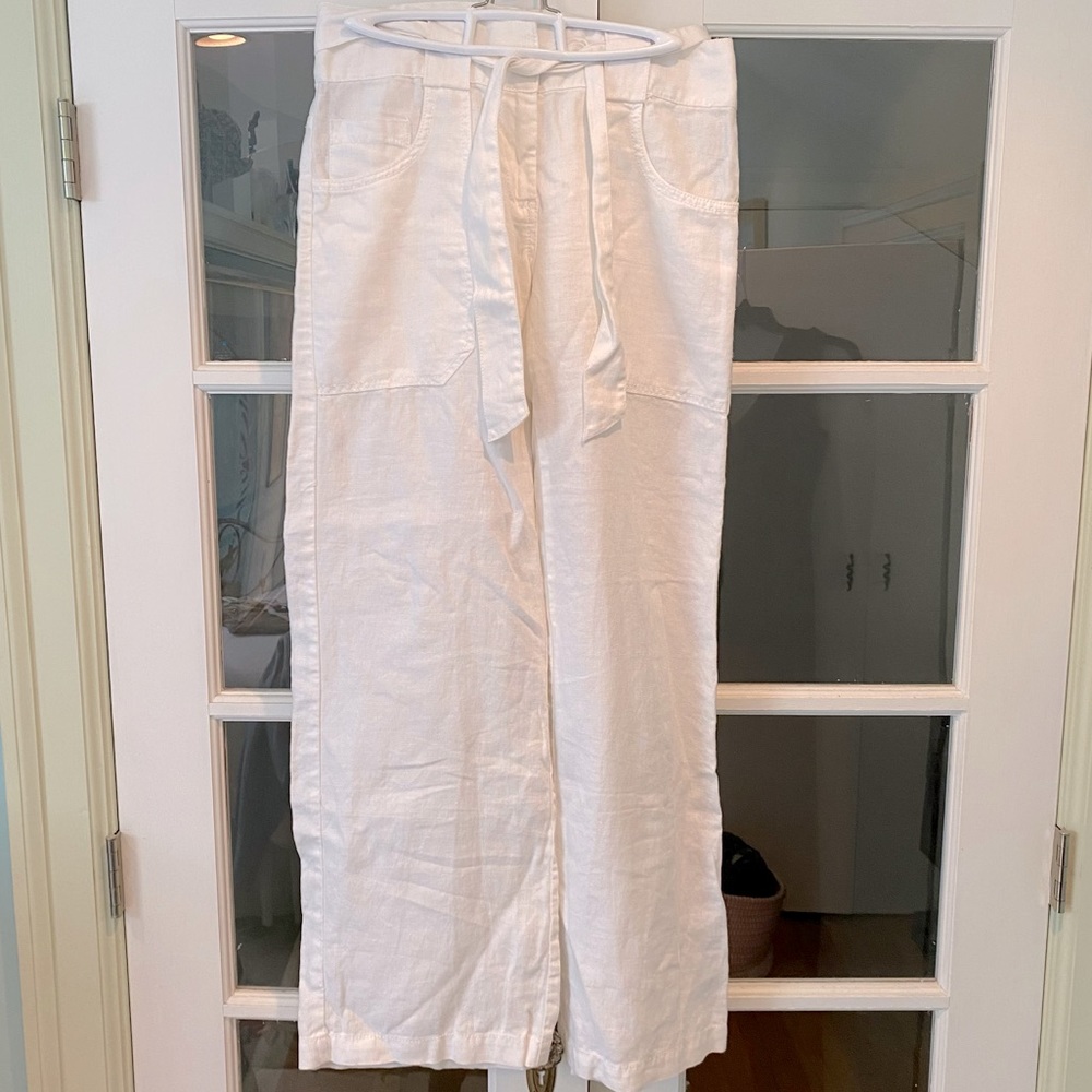 FRENCH CONNECTION linen wide leg pants
